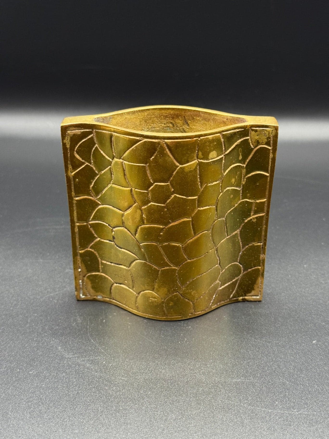 Giraffe Print Brass Bud Vase - Thumbnail 5