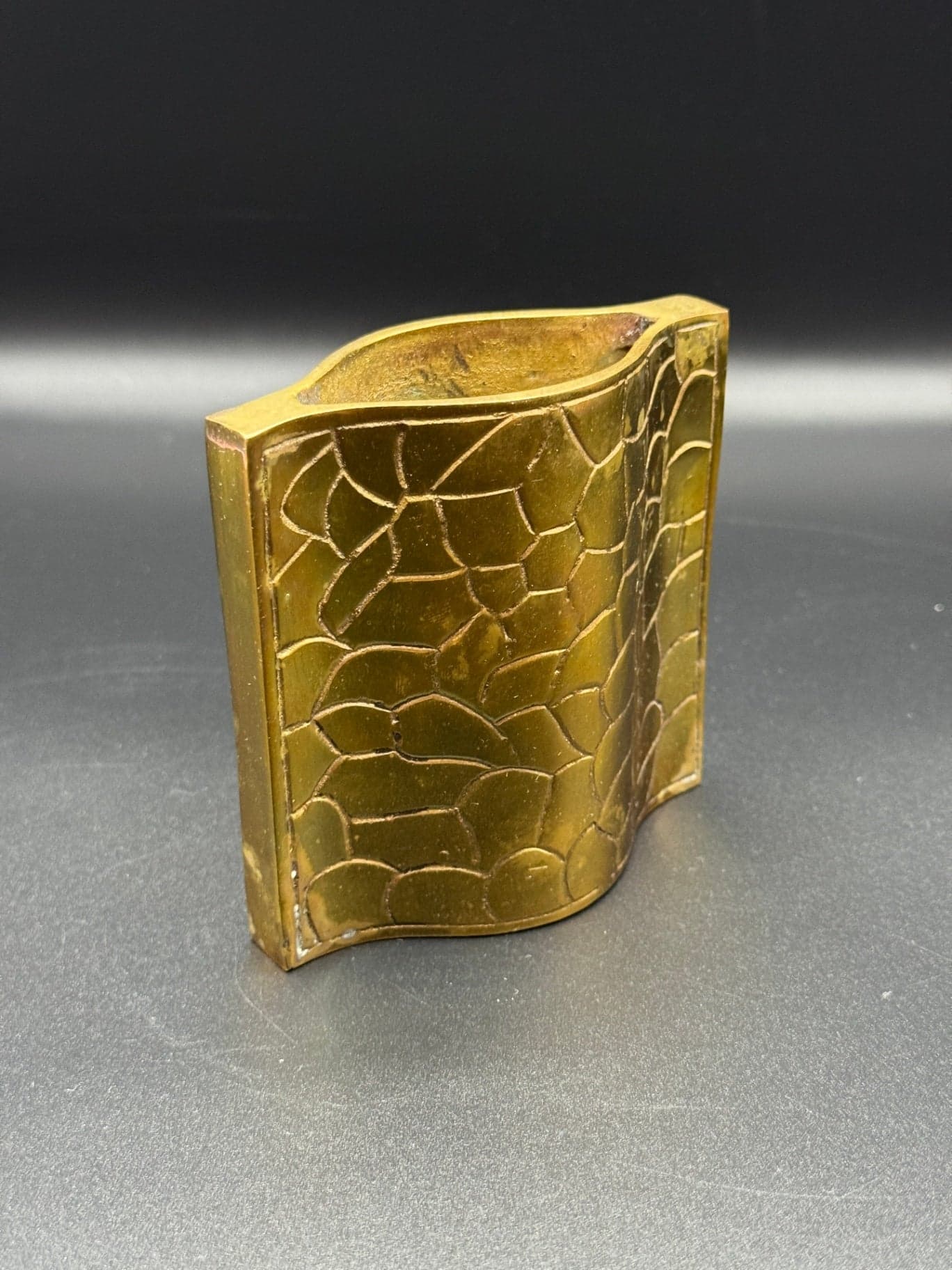 Giraffe Print Brass Bud Vase - Thumbnail 4