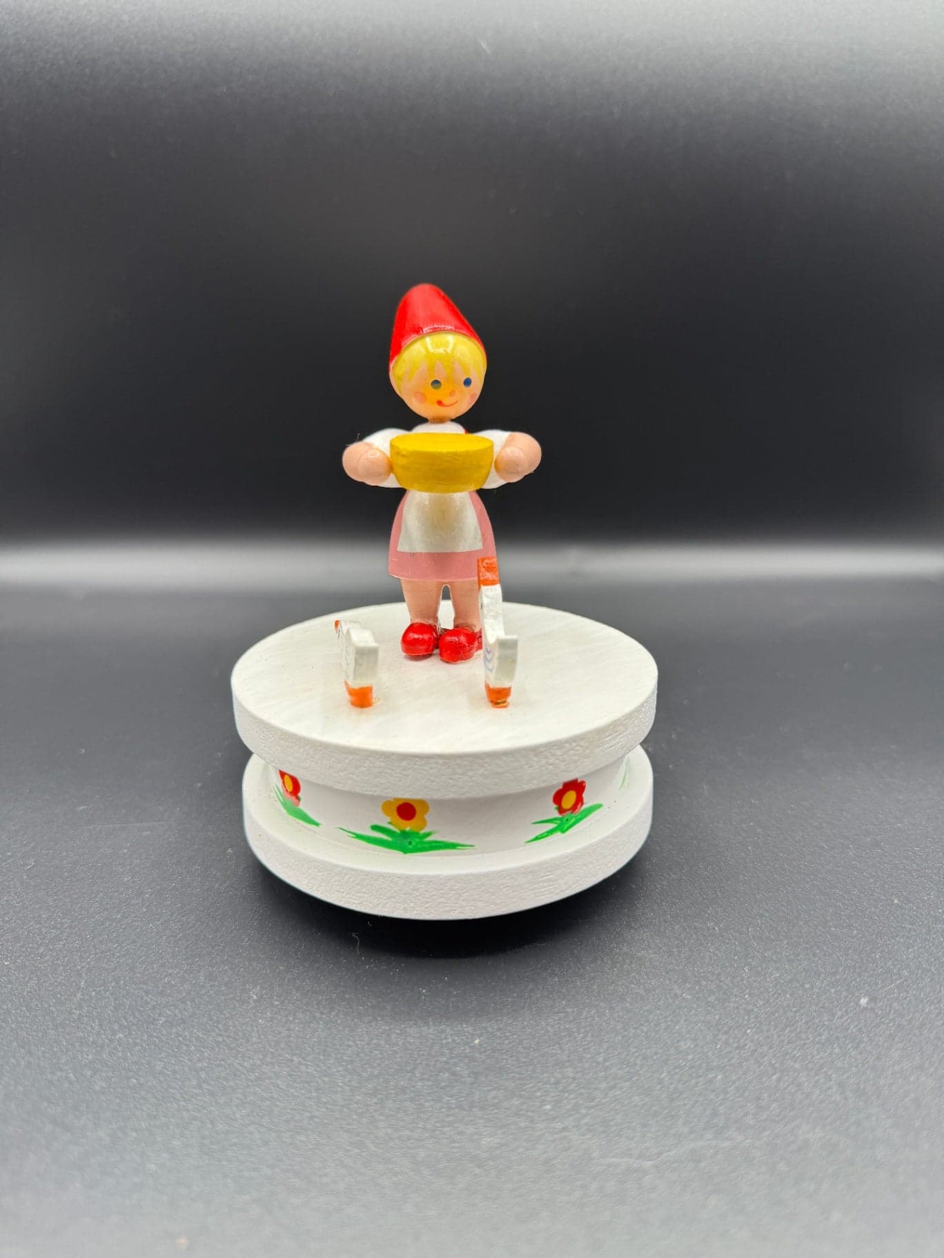 Girl w/Geese Folk Music Box - Image 1
