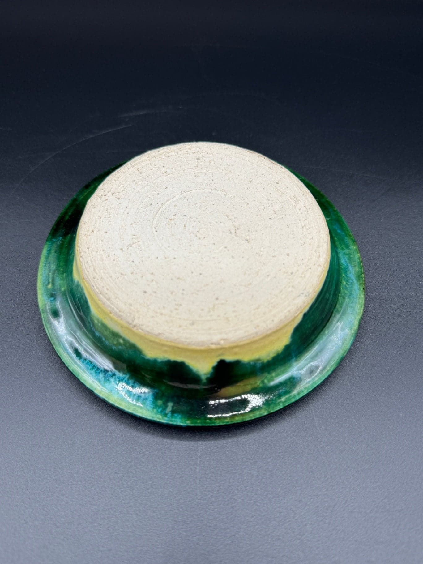 Green-Blue Studio Pottery Incense Burner - Thumbnail 7