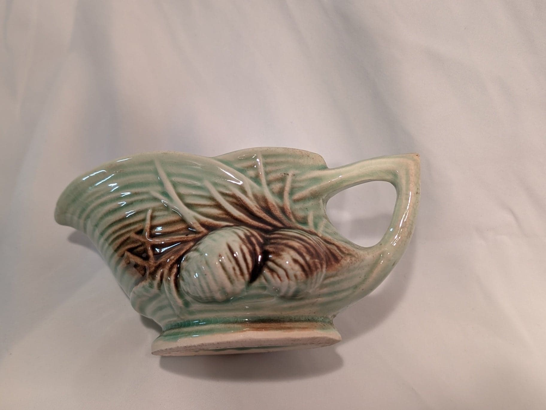 Vtg McCoy Pine cone Creamer Set - Thumbnail 2
