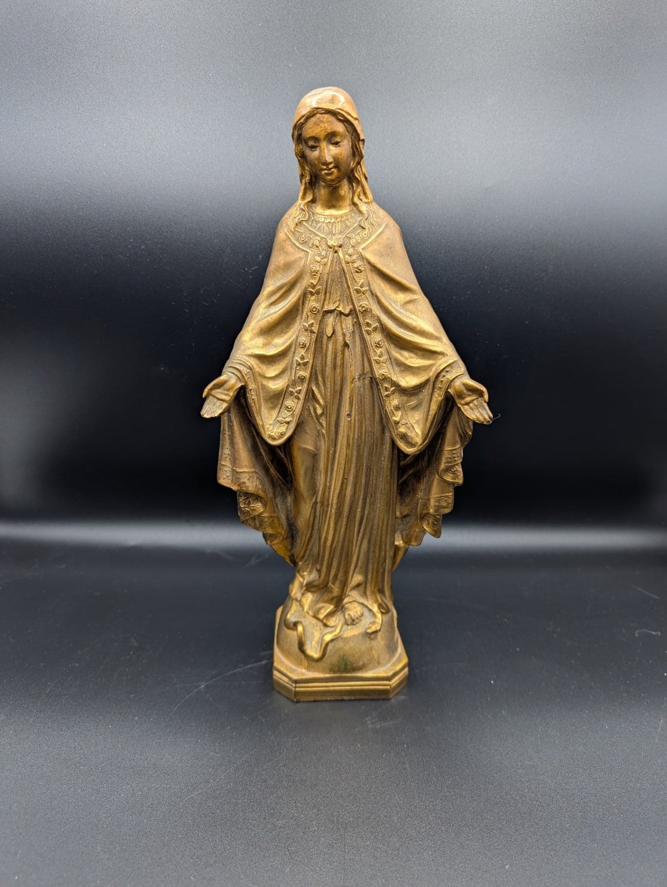 Solid Brass Mother Mary Statue - Image 1