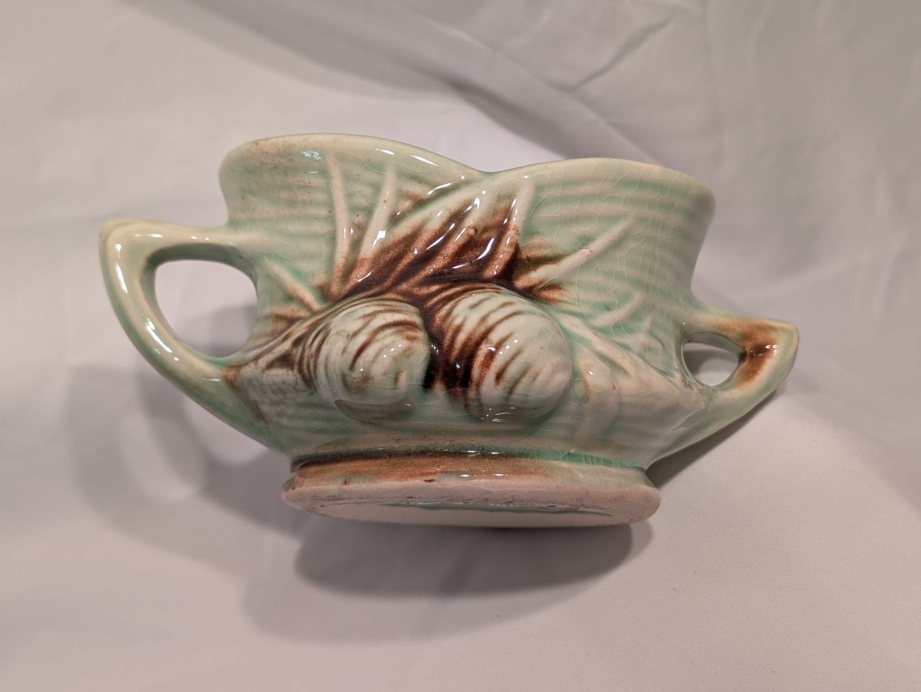 Vtg McCoy Pine cone Creamer Set - Thumbnail 3
