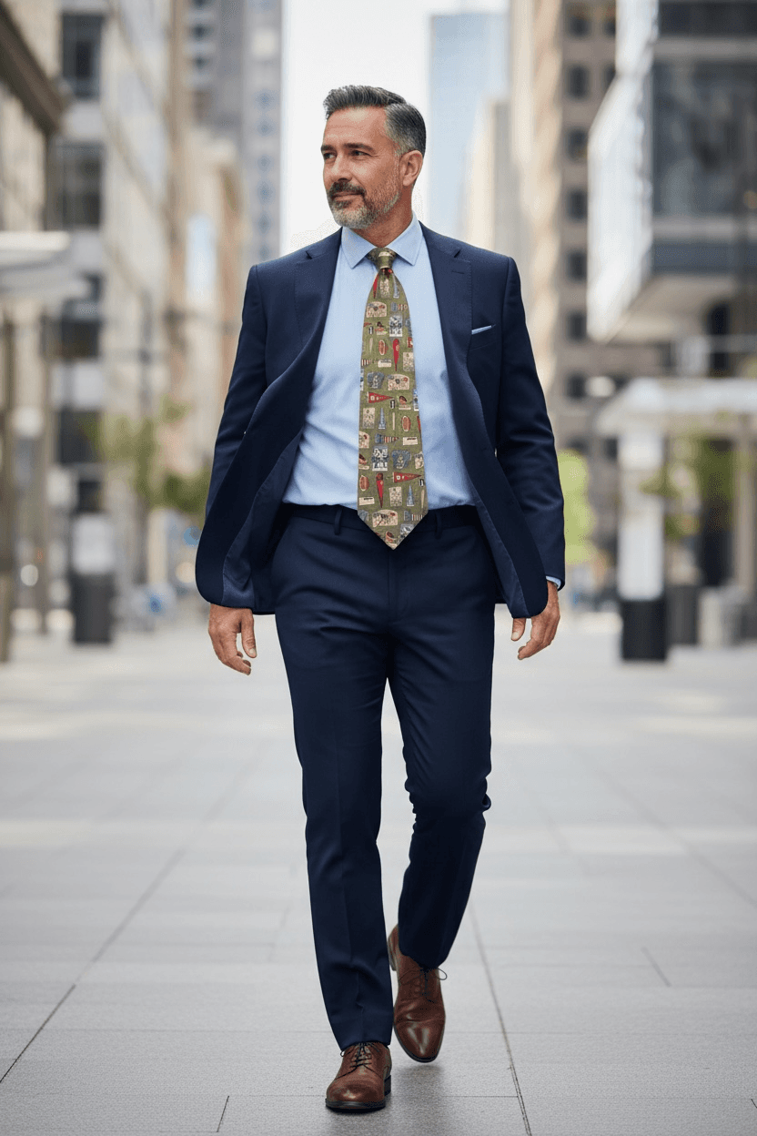 Van Heusen Vintage Football Necktie - Thumbnail 11