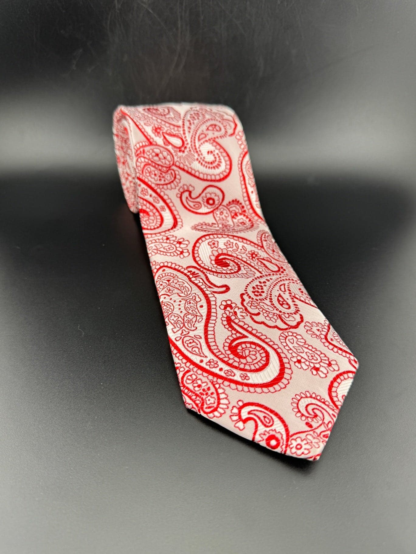 Pink & Red Paisley Necktie - Thumbnail 6