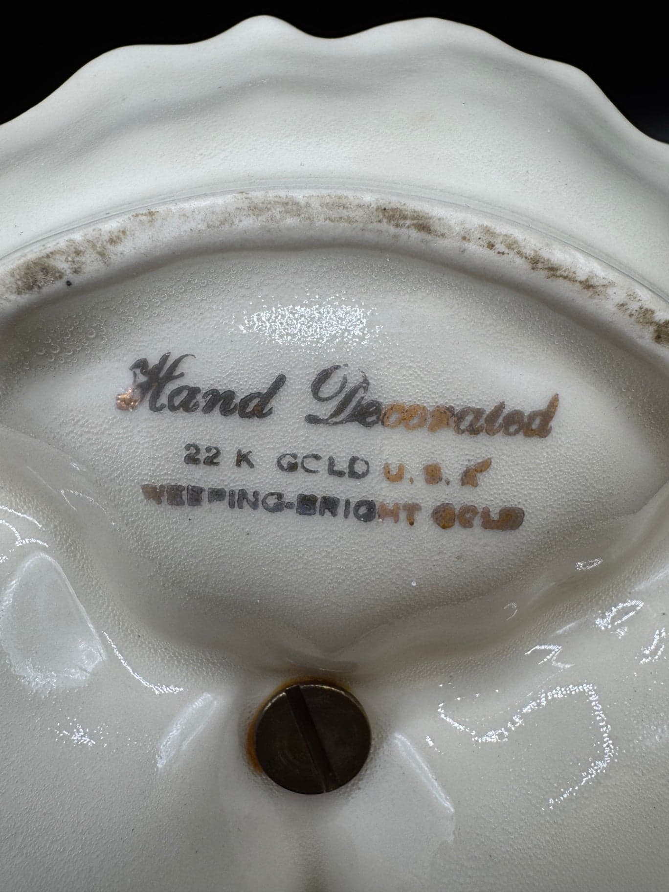 22K Weeping Gold Candy Dish 3 Section - Thumbnail 7