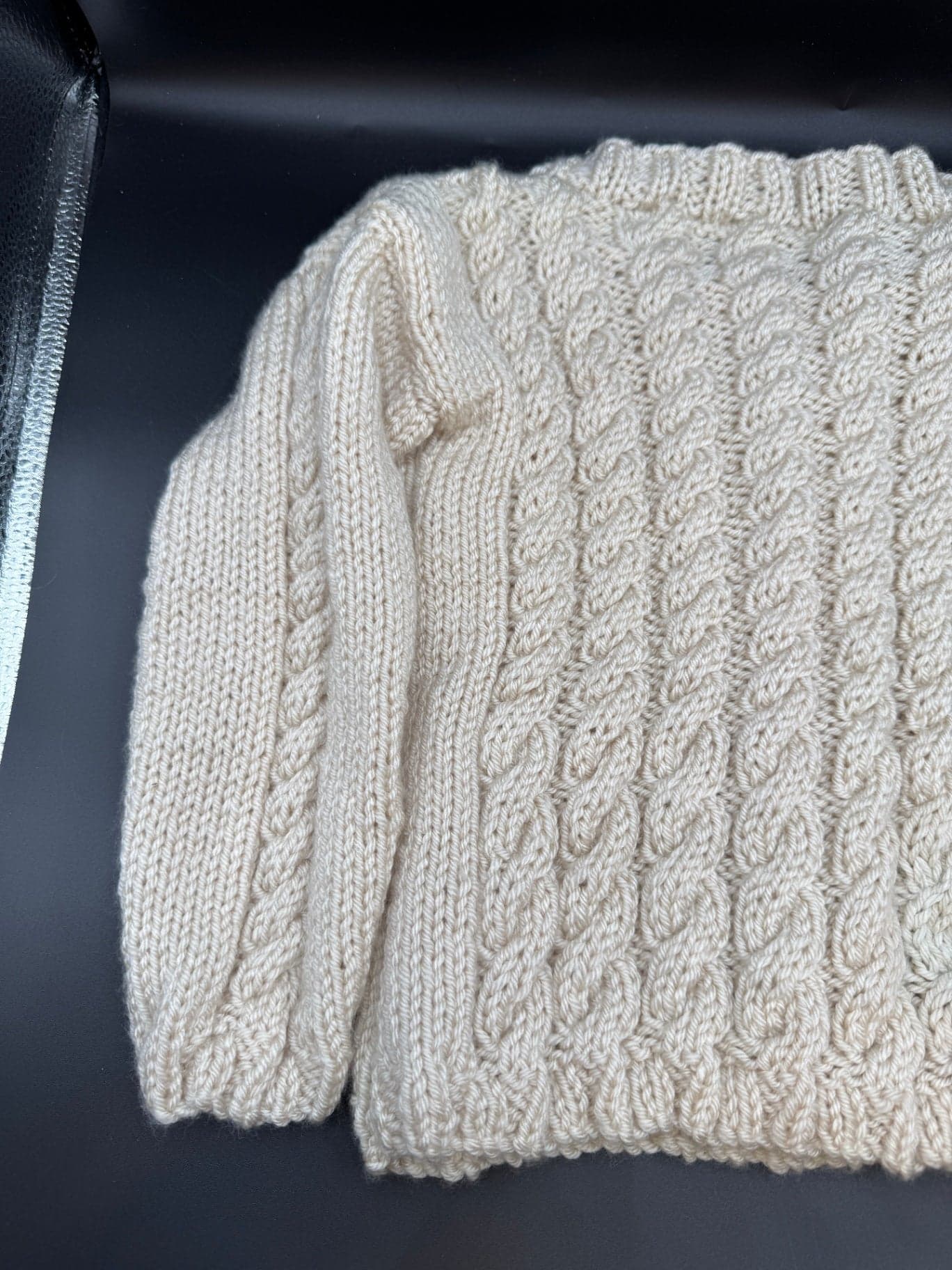 Handmade Irish Knit Baby Sweater - Thumbnail 9