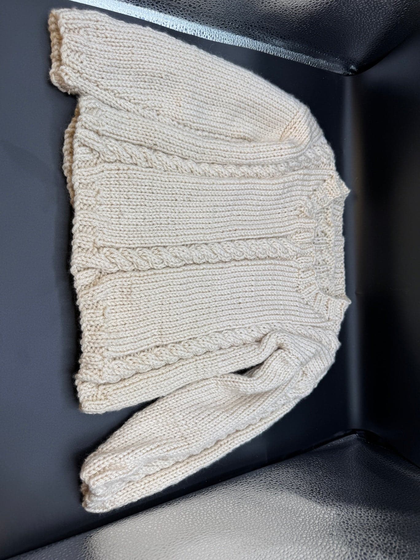 Handmade Irish Knit Baby Sweater - Thumbnail 5
