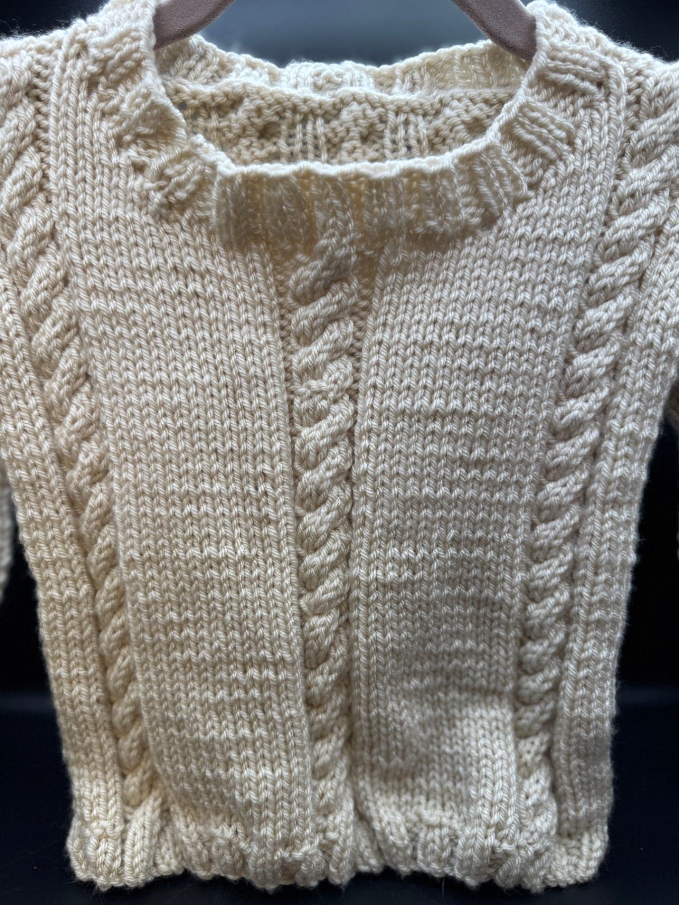 Handmade Irish Knit Baby Sweater - Thumbnail 2