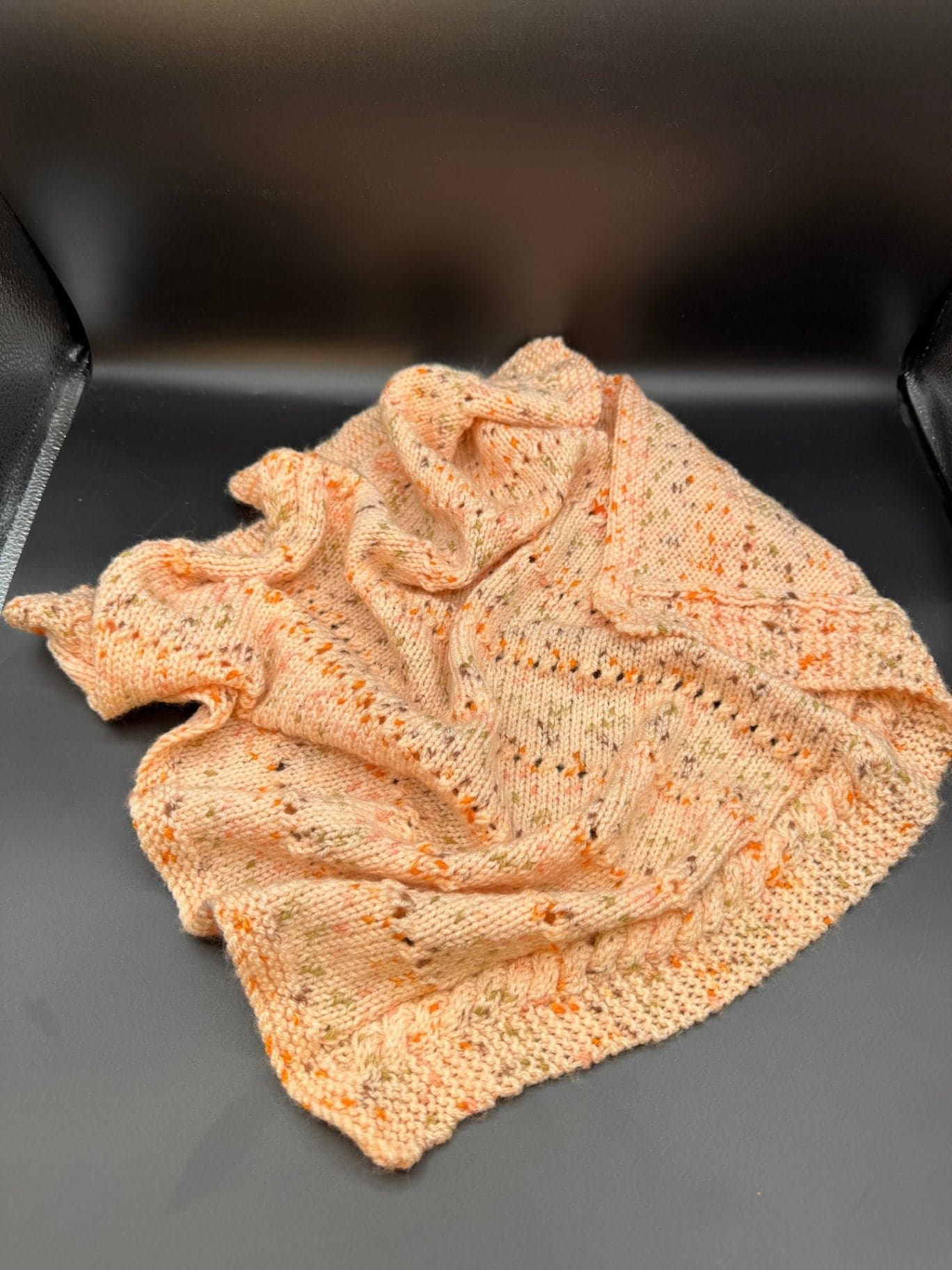 Handmade Peach Baby Sweater & Blanket S - Thumbnail 10