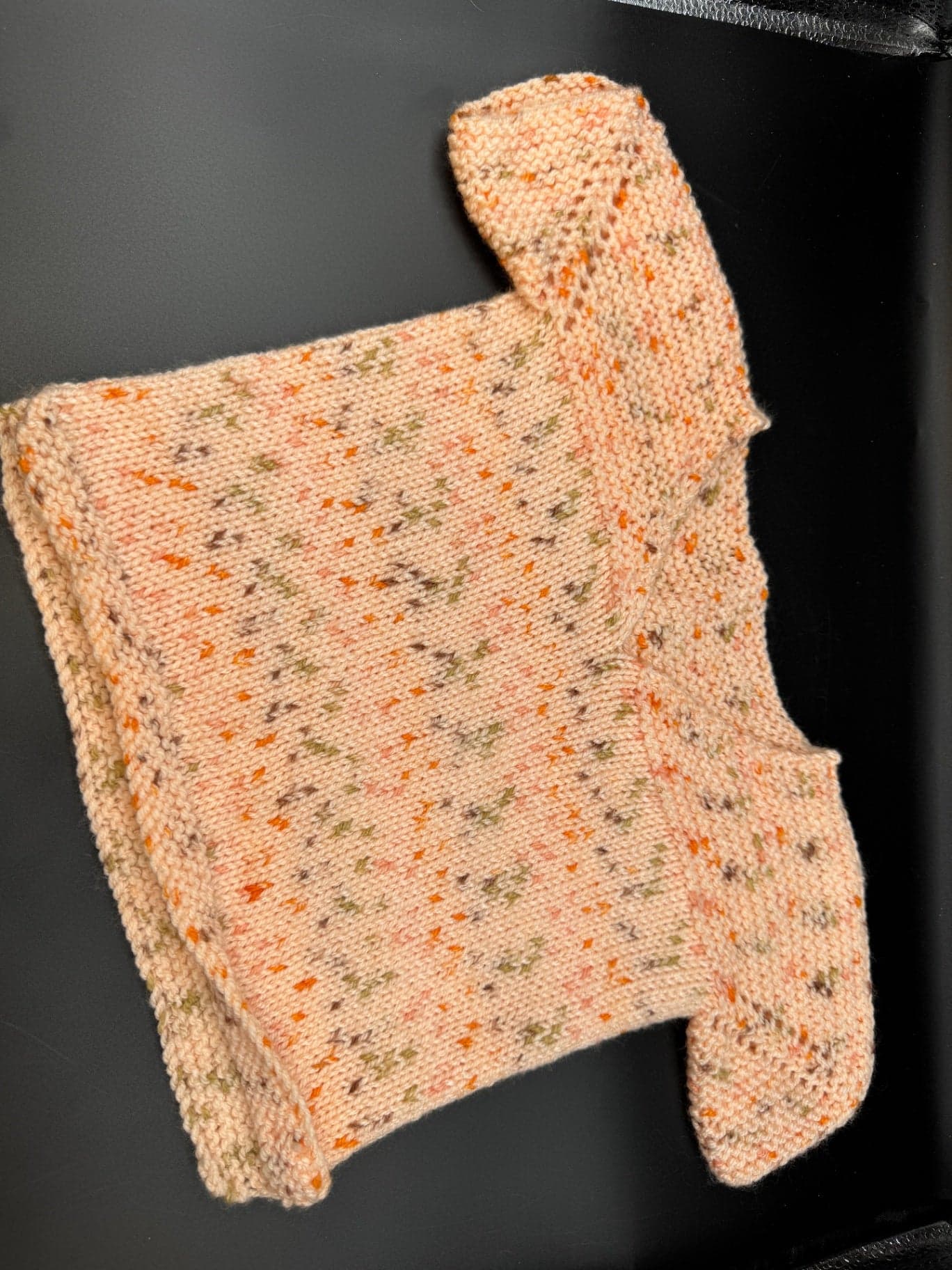 Handmade Peach Baby Sweater & Blanket S - Thumbnail 5