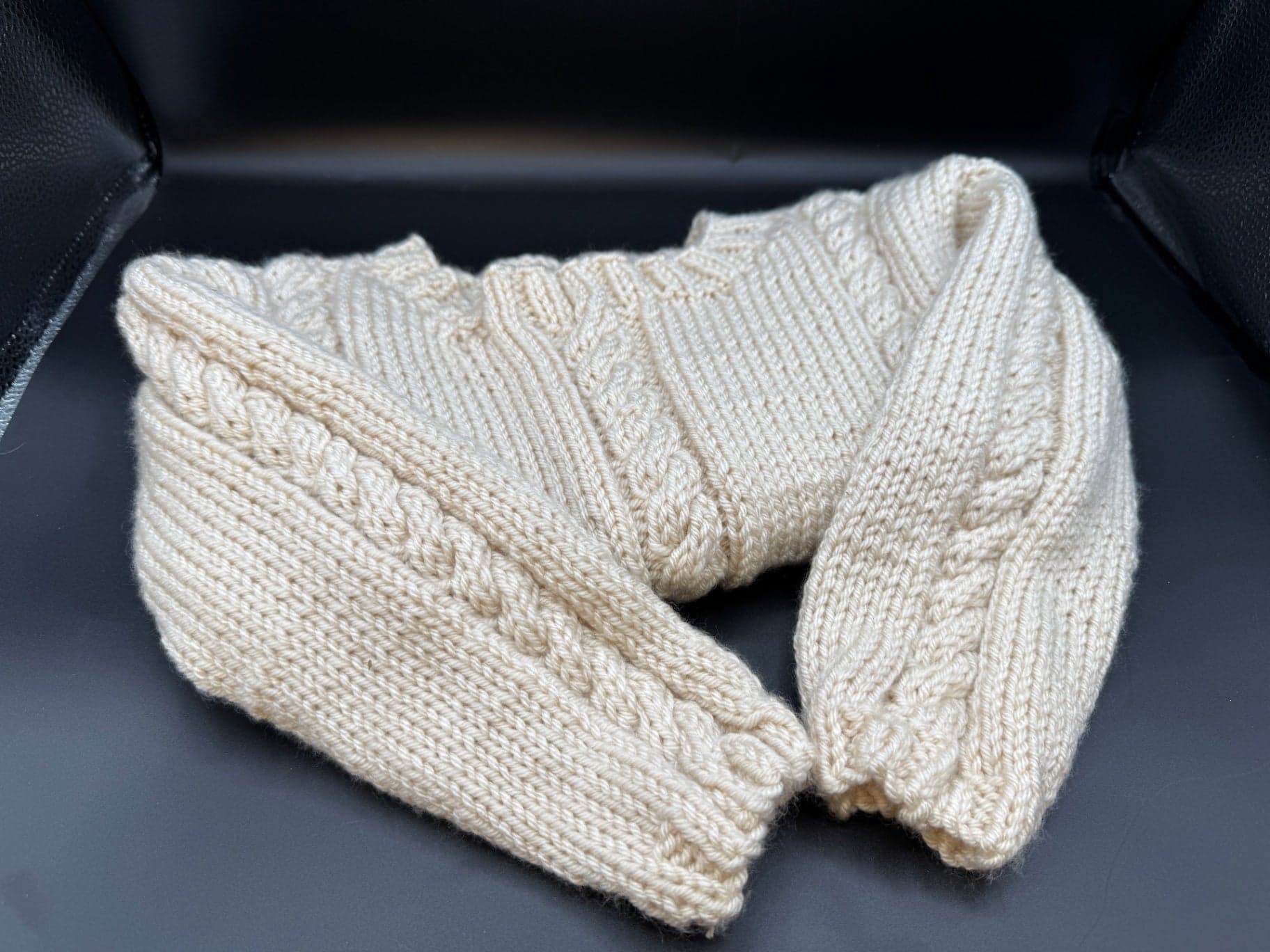 Handmade Irish Knit Baby Sweater - Thumbnail 12
