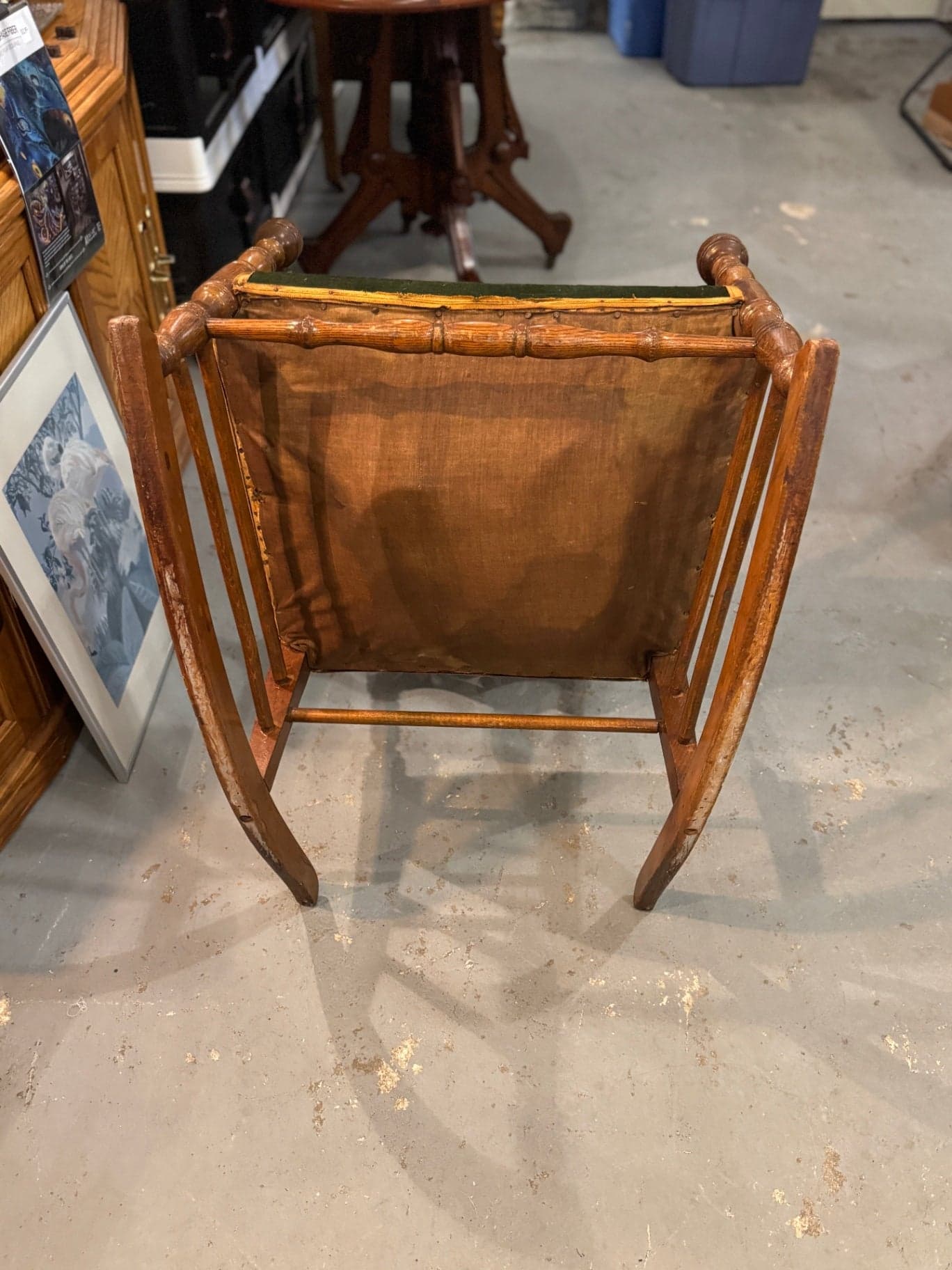 VTG Green Upholstered Rocking Chair - Thumbnail 8