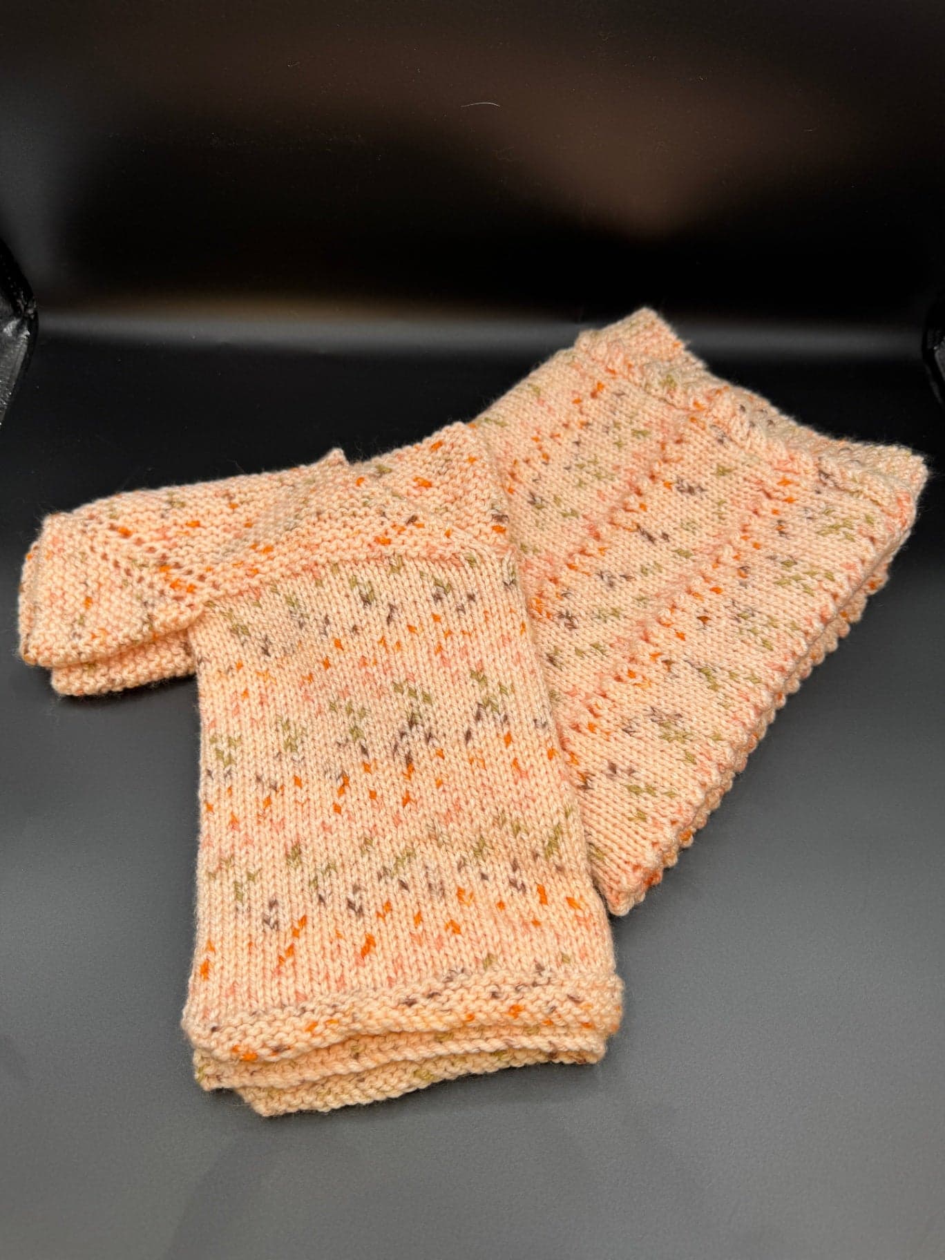 Handmade Peach Baby Sweater & Blanket S - Thumbnail 8