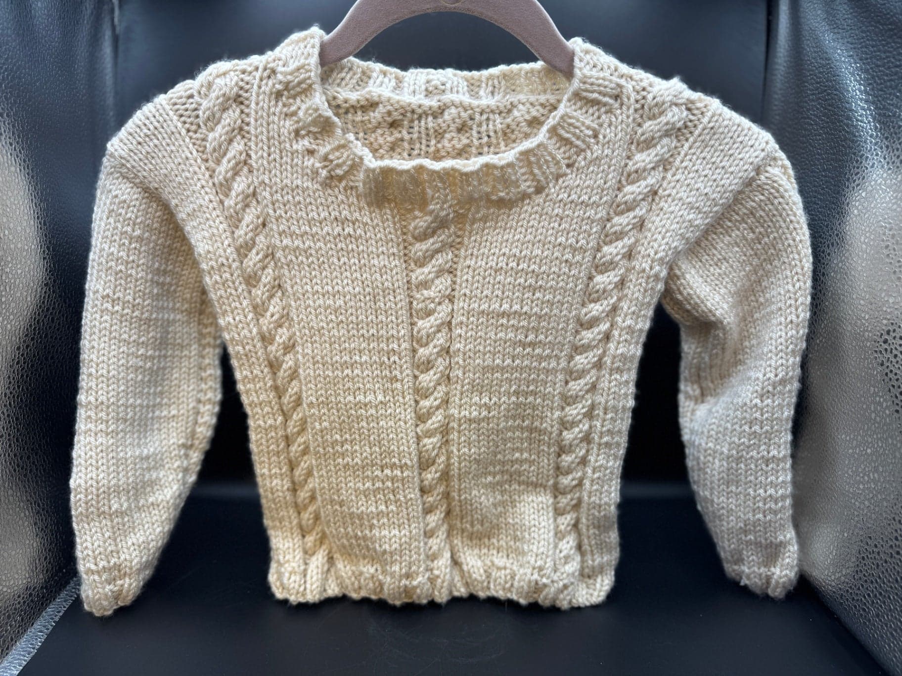 Handmade Irish Knit Baby Sweater - Image 1