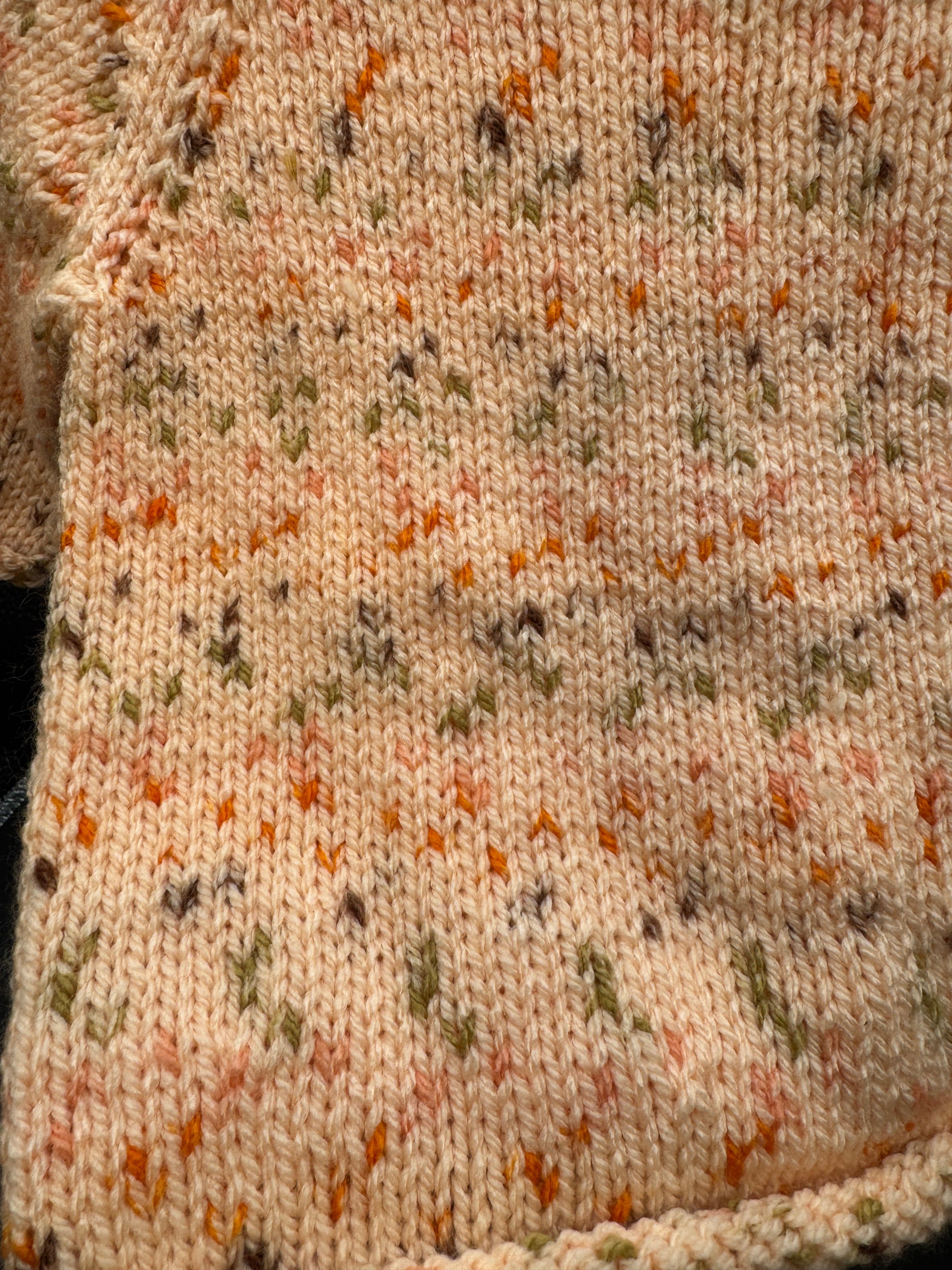 Handmade Peach Baby Sweater & Blanket Set L - Thumbnail 4