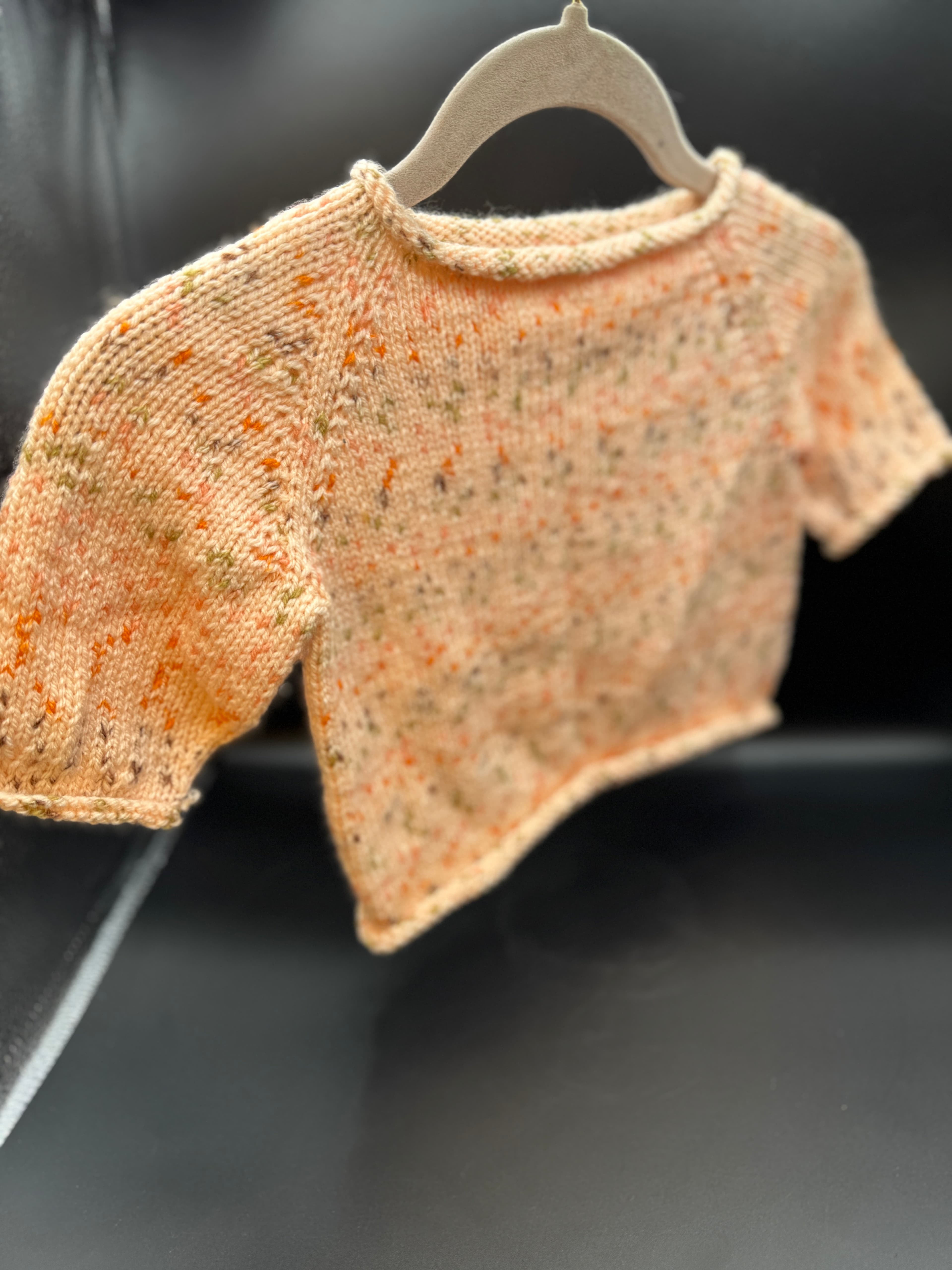 Handmade Peach Baby Sweater & Blanket Set L - Thumbnail 3