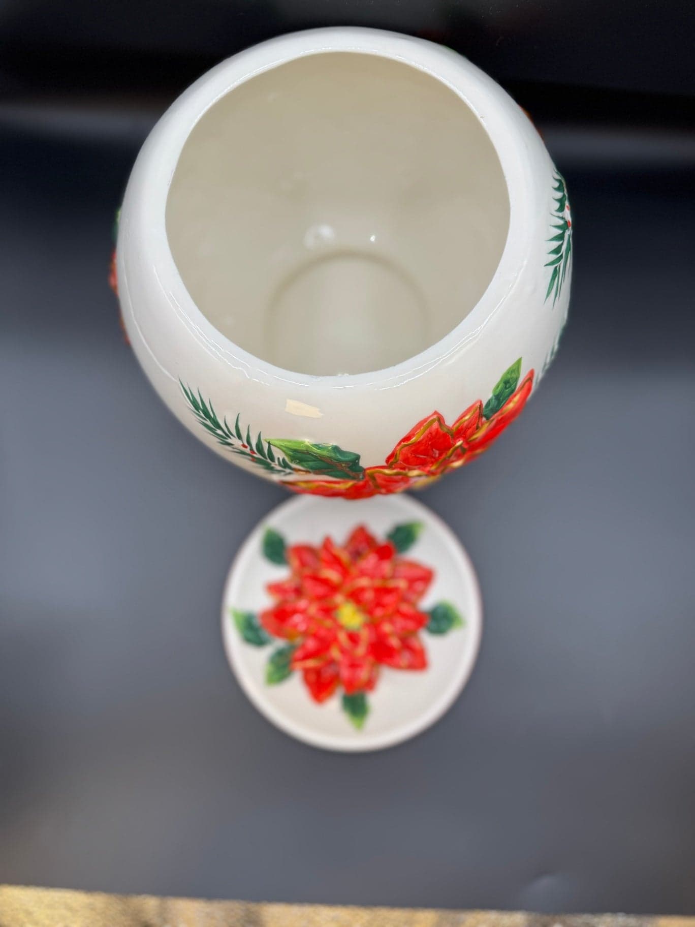 BICO Poinsettia Cookie Jar - Thumbnail 5
