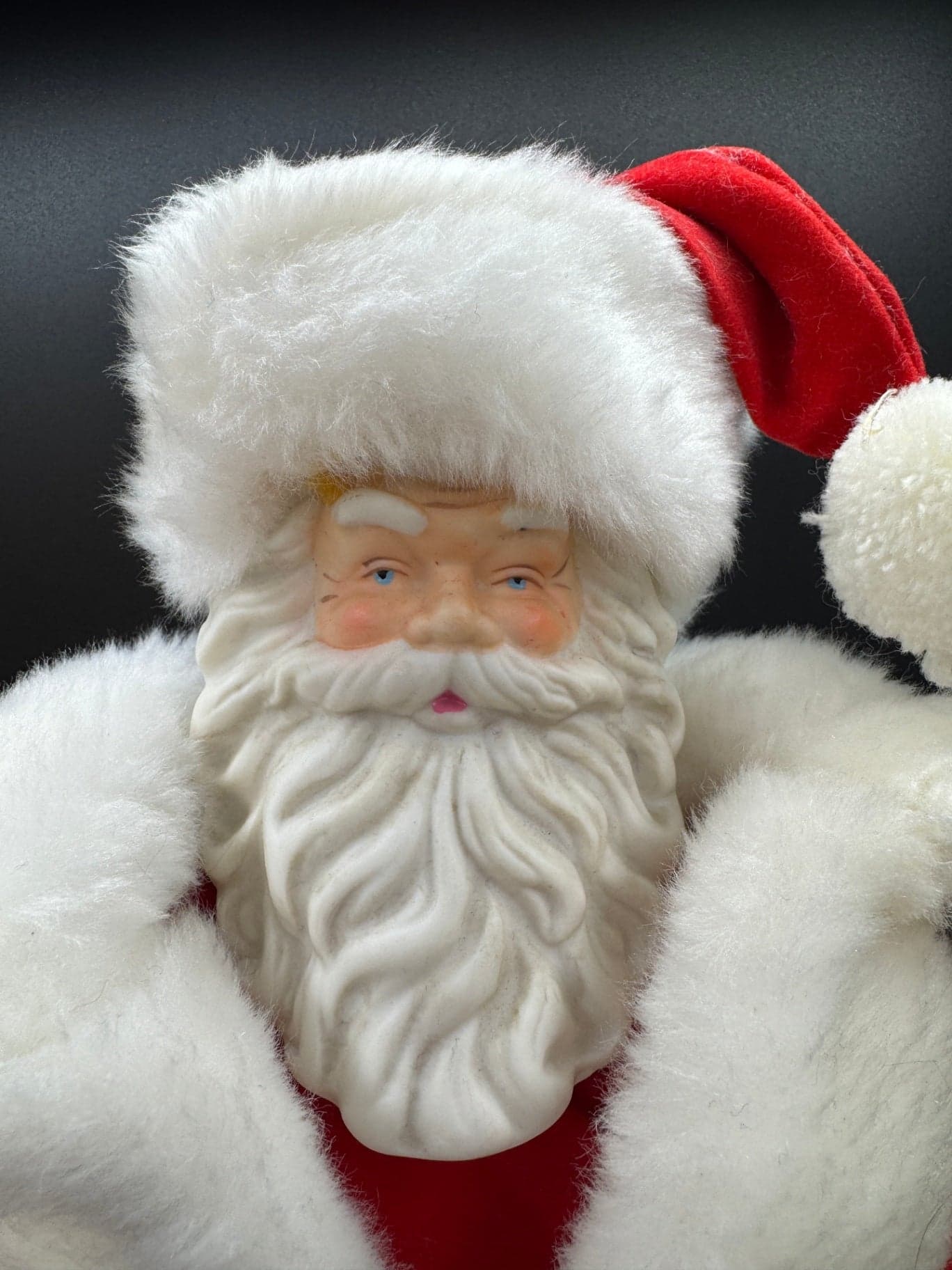 VTG Porcelain Soft Body Santa - Thumbnail 2