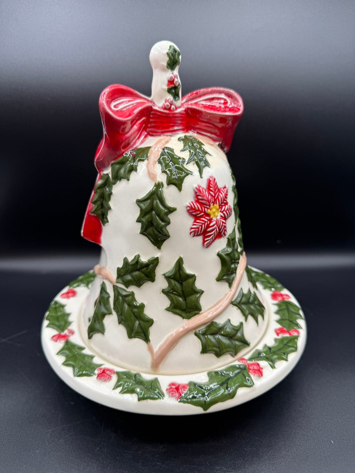 Ceramic Holly Bell & Bowl - Thumbnail 4