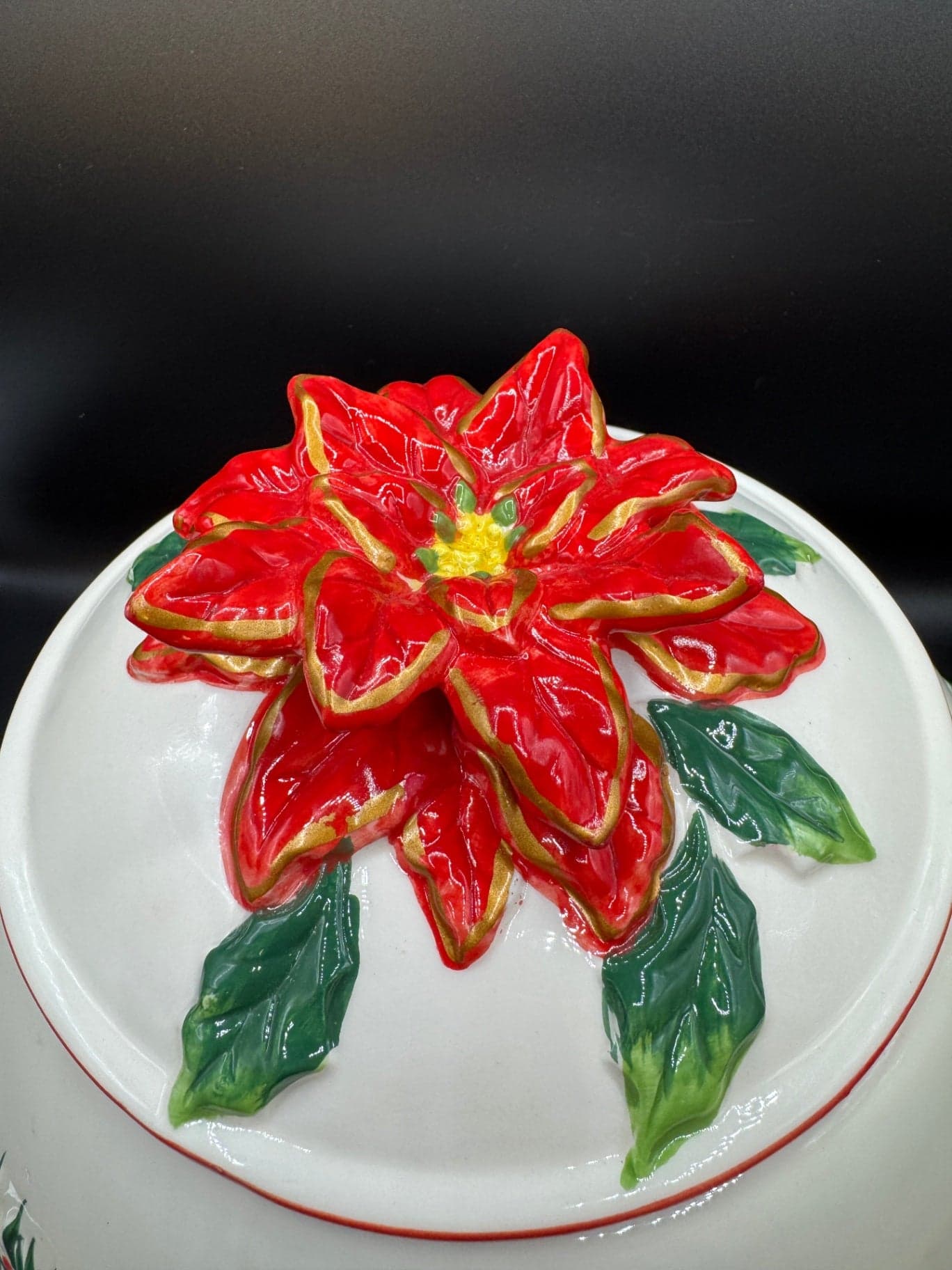 BICO Poinsettia Cookie Jar - Thumbnail 6