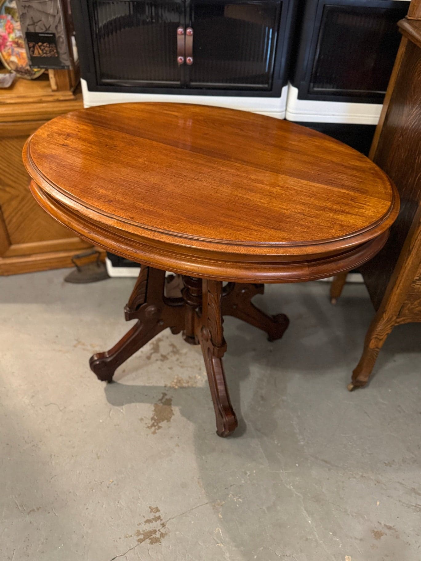 Antique Oval Parlor Table - Thumbnail 2