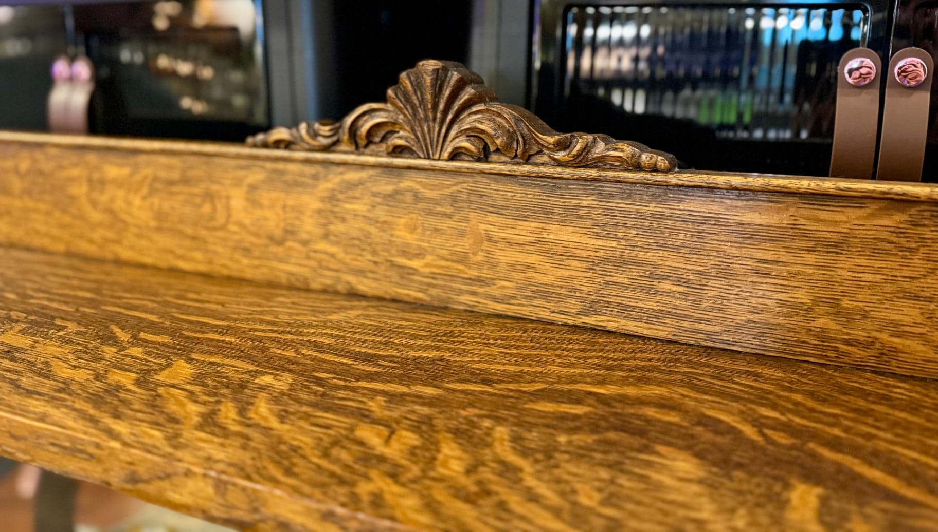 Antique Tiger Oak Sideboard - Thumbnail 10