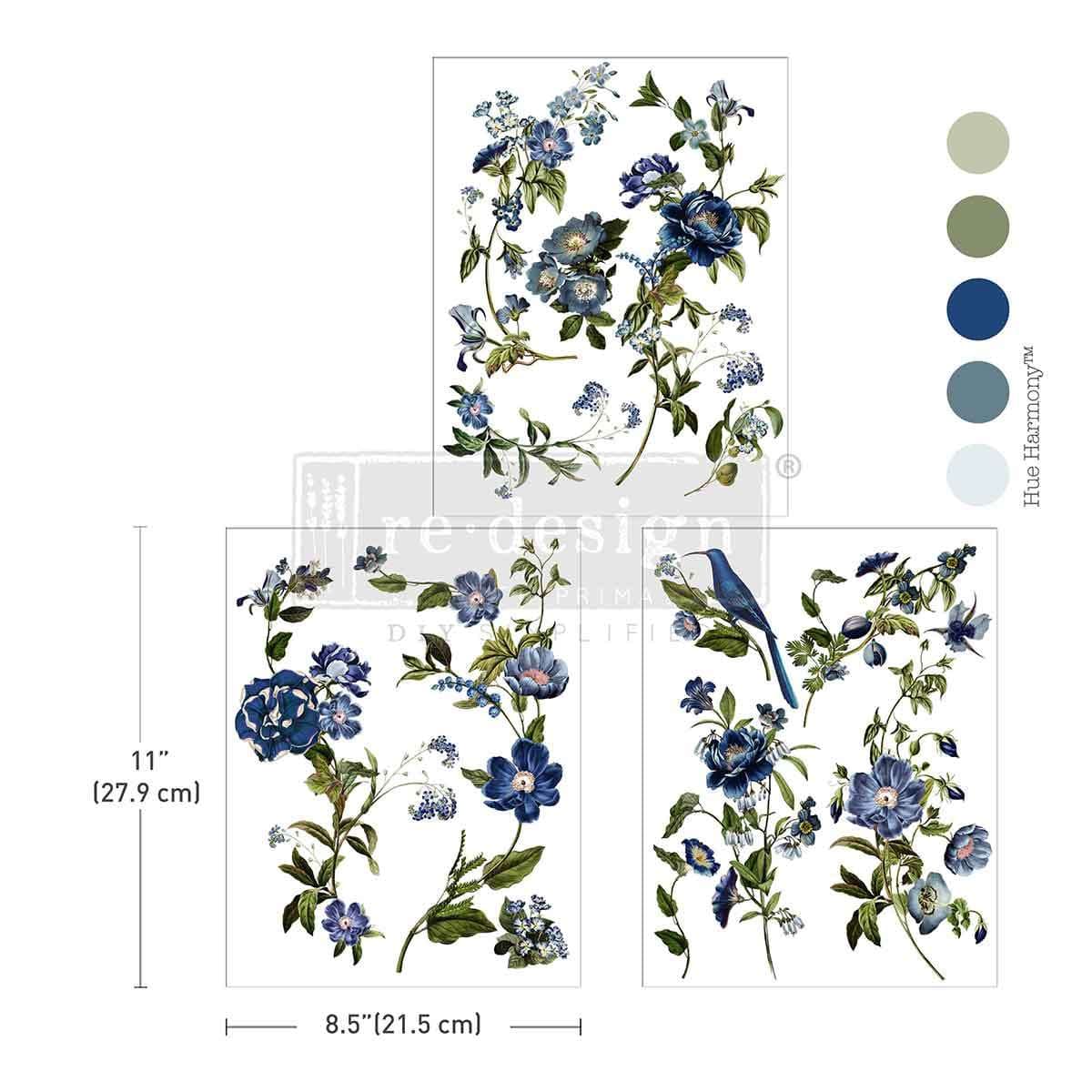 Middy Transfers® - Blue Nest Blooms - Image 1