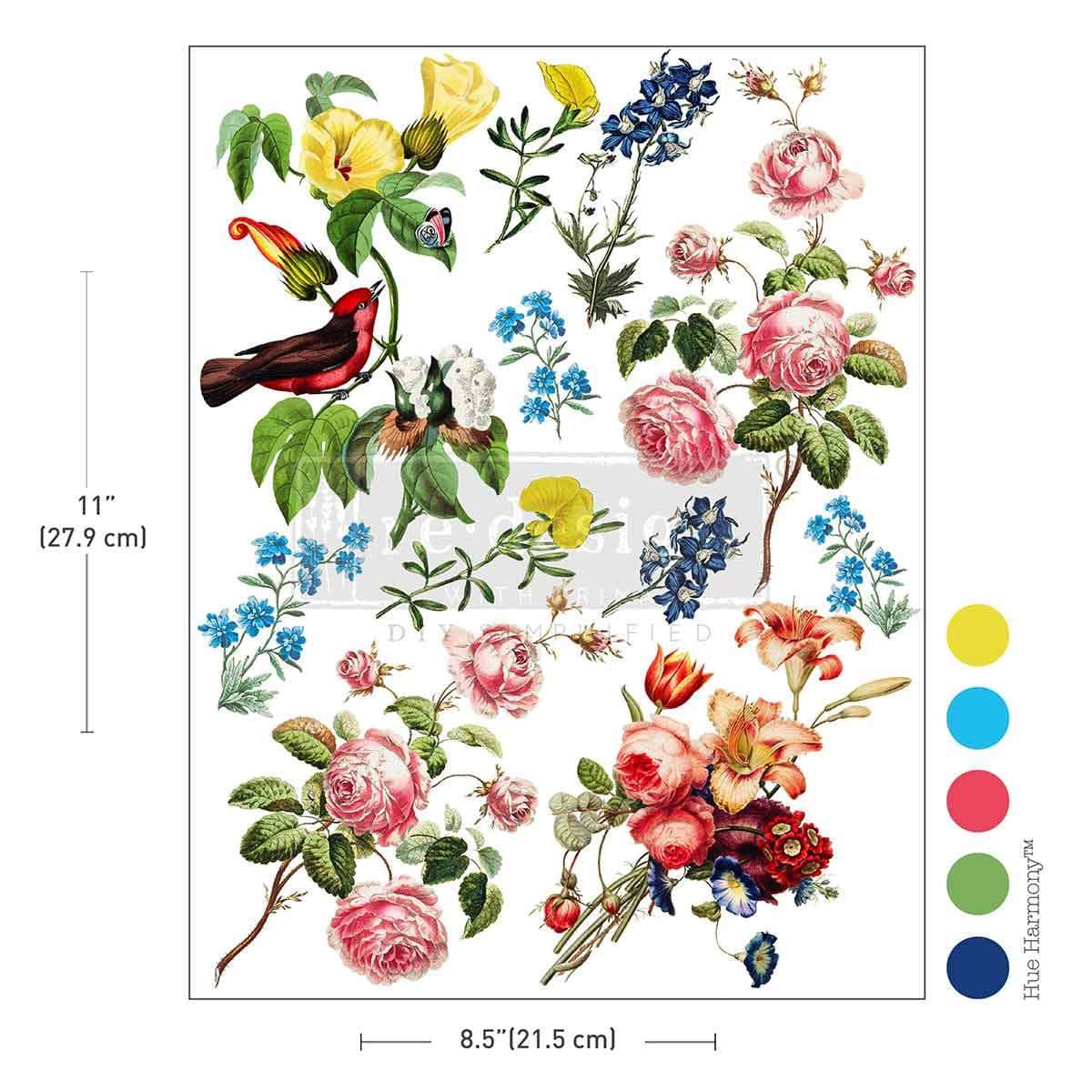 H2O Transfers Single Sheet - Rustic Romance - Image 1