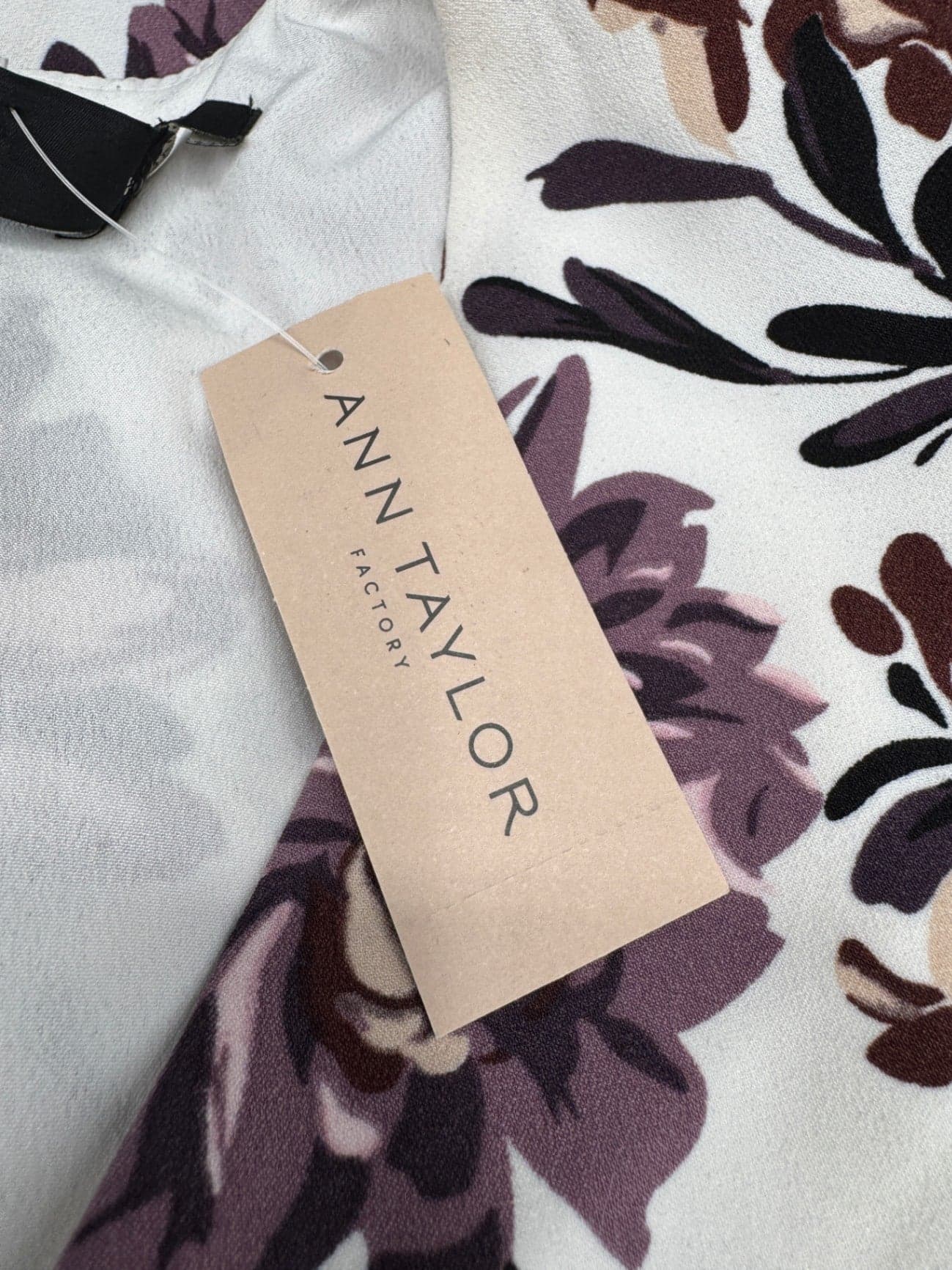 Ann Taylor Factory Mauve Floral Dress - Thumbnail 7