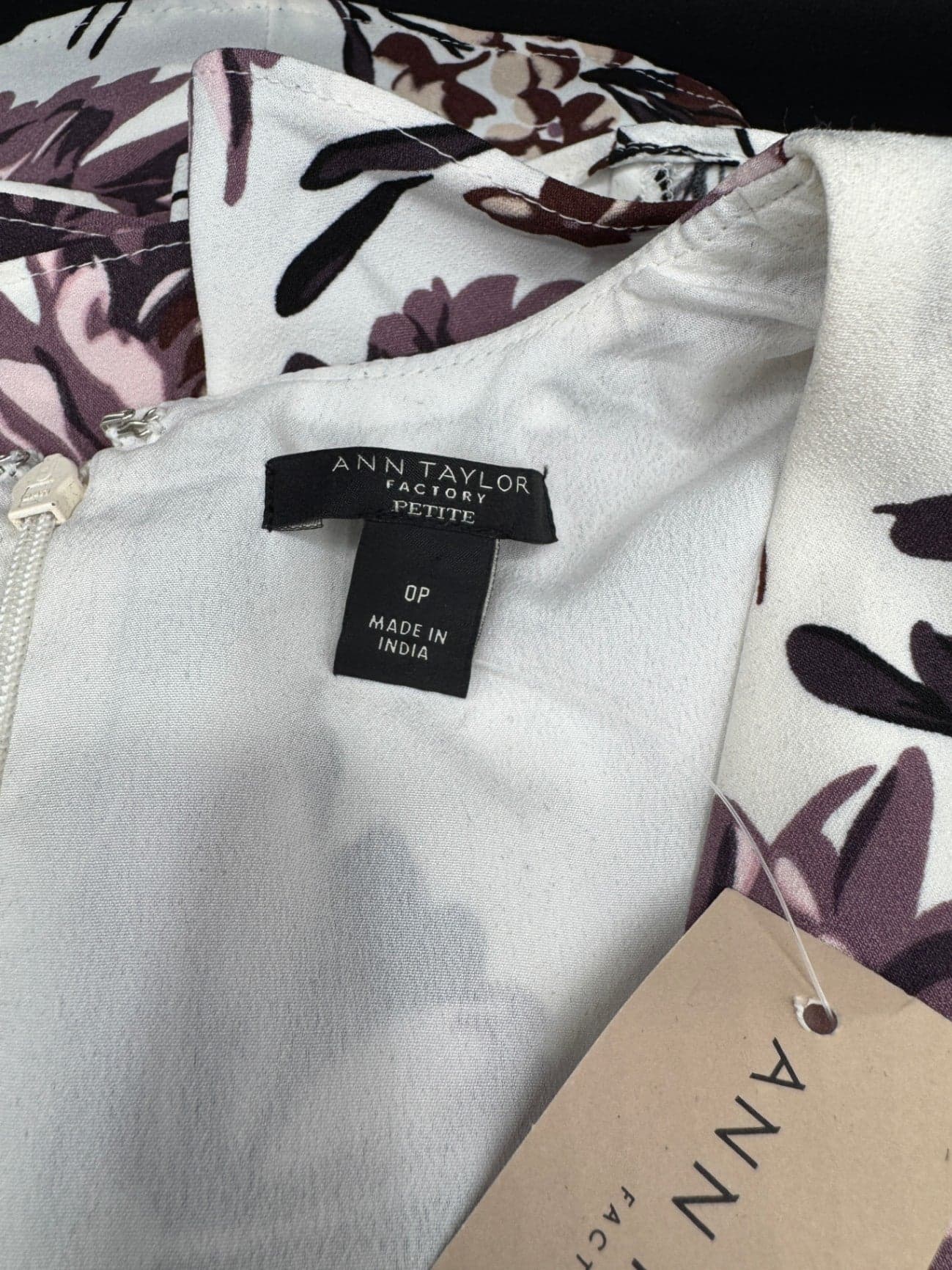 Ann Taylor Factory Mauve Floral Dress - Thumbnail 6