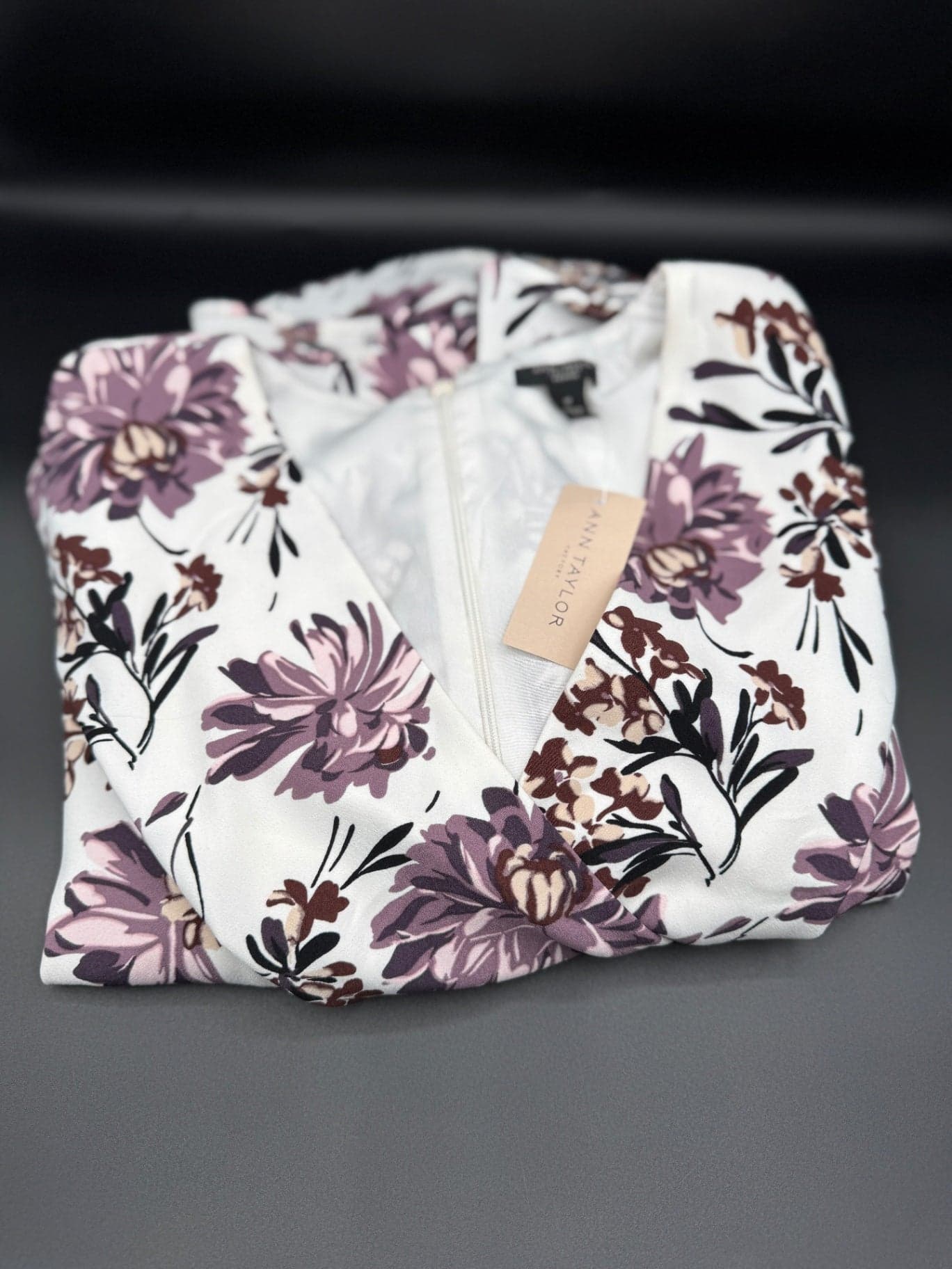 Ann Taylor Factory Mauve Floral Dress - Thumbnail 5