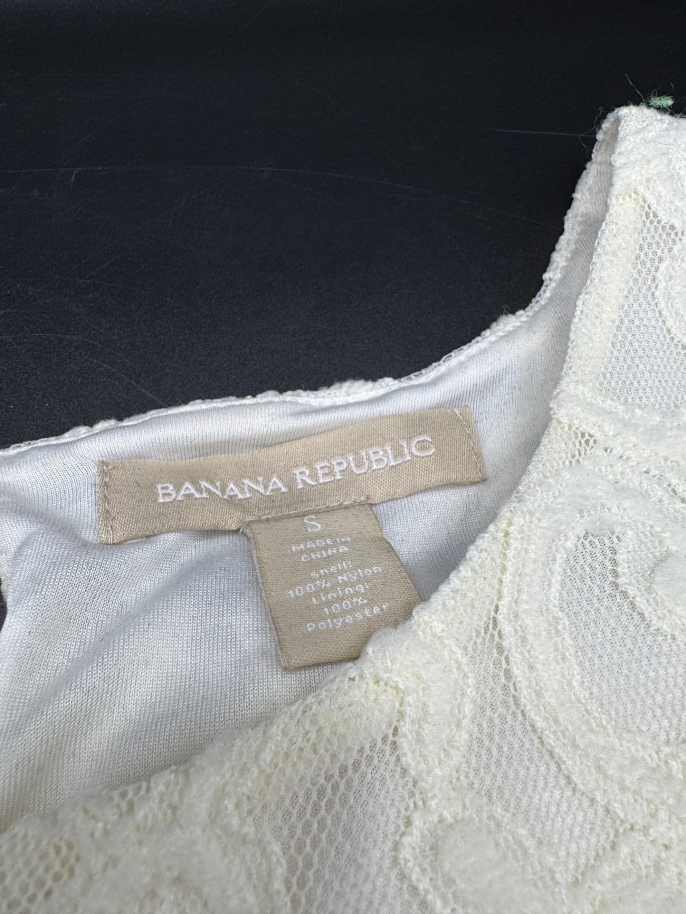 Banana Republic Ivory Lace Tank Top - Thumbnail 6