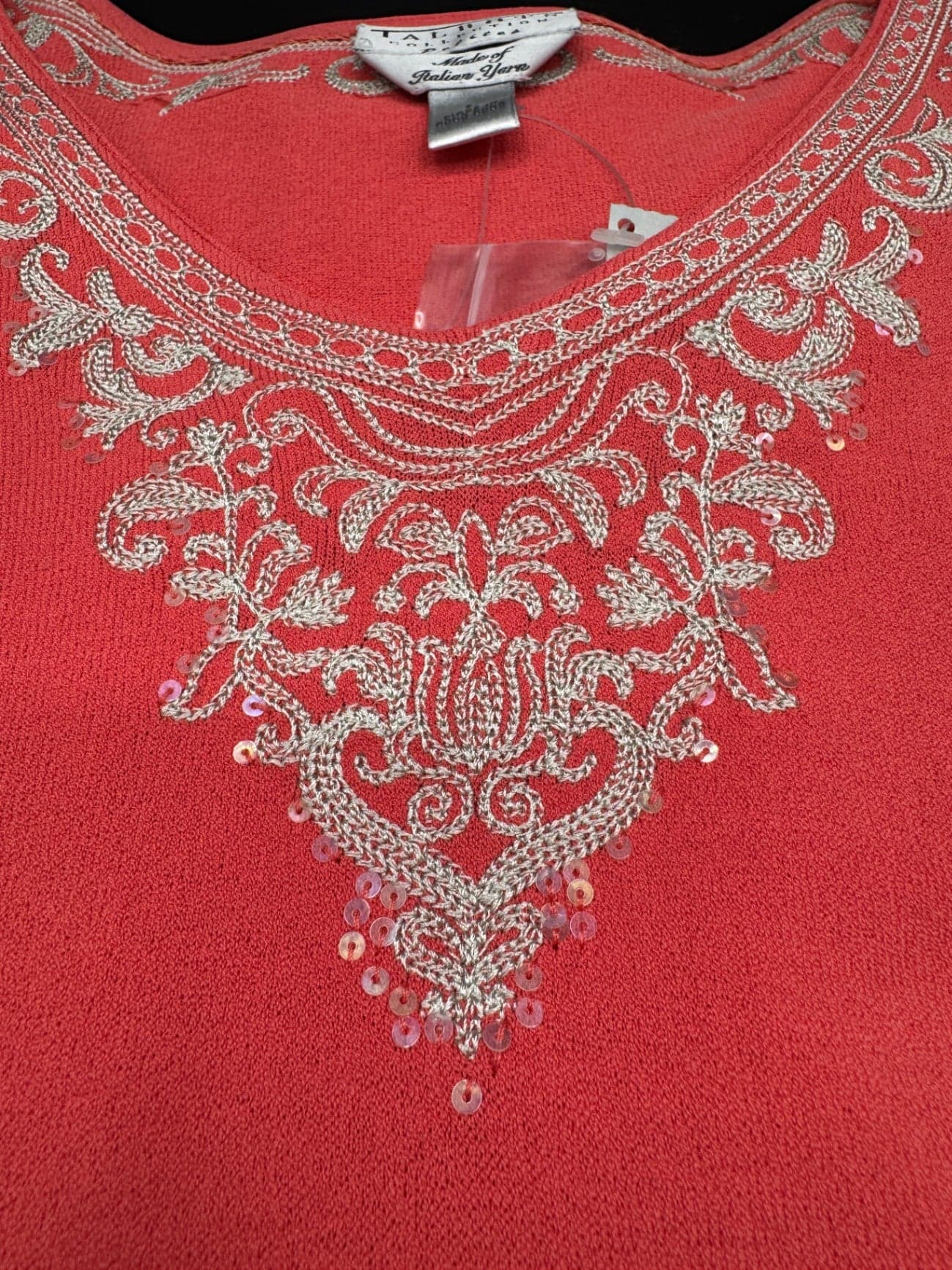 Talbots Embroidered Coral Sweater - Thumbnail 9