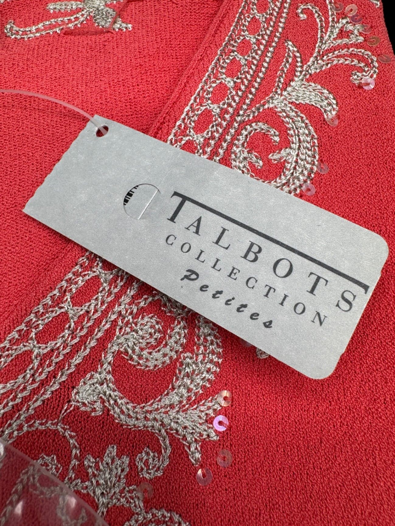 Talbots Embroidered Coral Sweater - Thumbnail 7