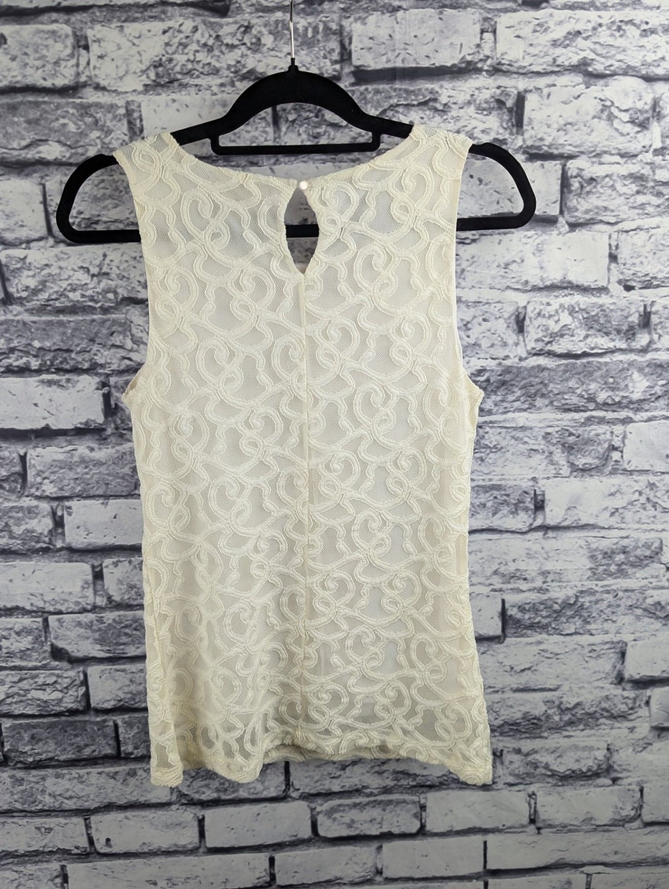 Banana Republic Ivory Lace Tank Top - Thumbnail 2
