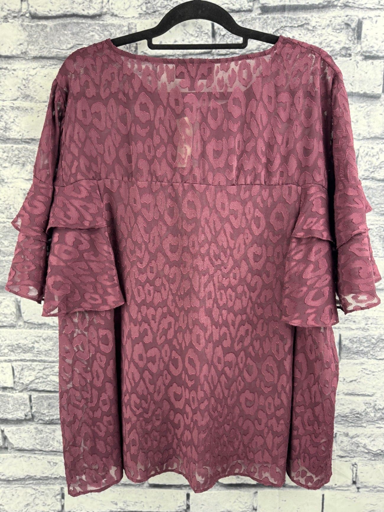 Lane Bryant Sheer Cheetah Print Blouse - Thumbnail 4