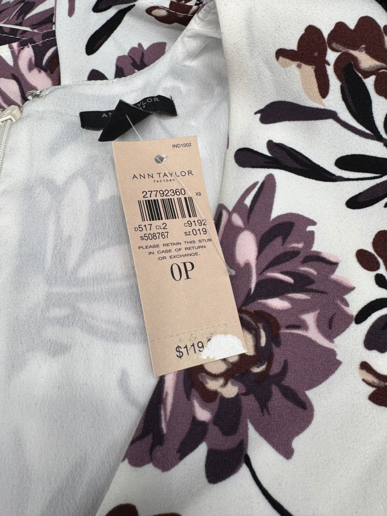Ann Taylor Factory Mauve Floral Dress - Thumbnail 8