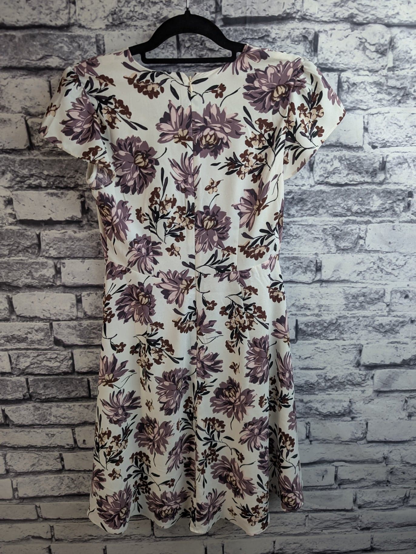 Ann Taylor Factory Mauve Floral Dress - Thumbnail 4