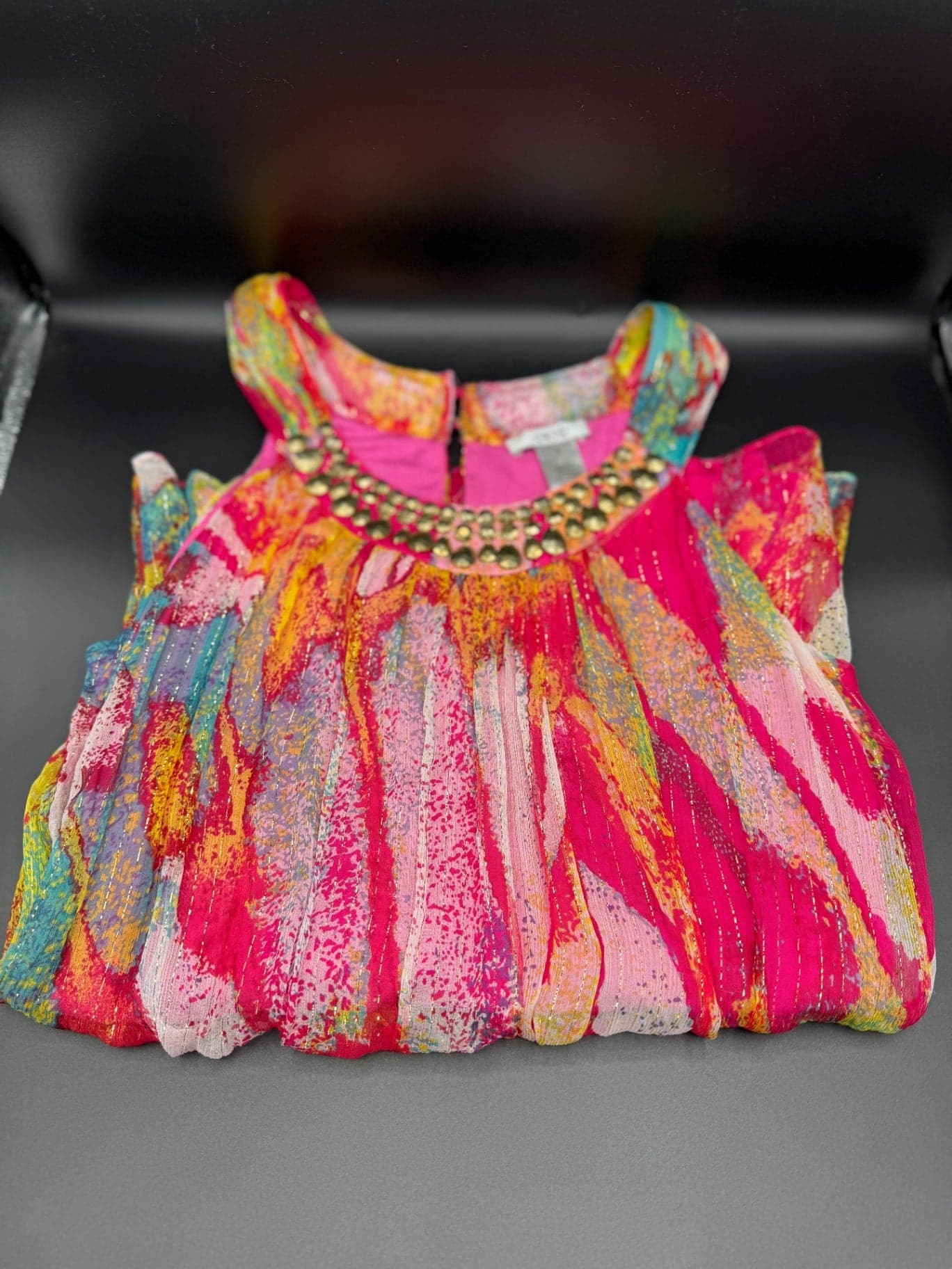 Caché Silk Sleeveless Top - Thumbnail 4
