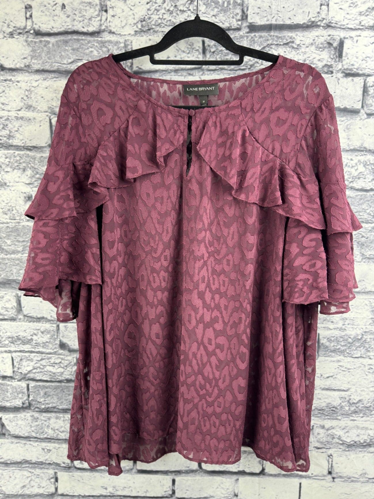 Lane Bryant Sheer Cheetah Print Blouse - Thumbnail 3