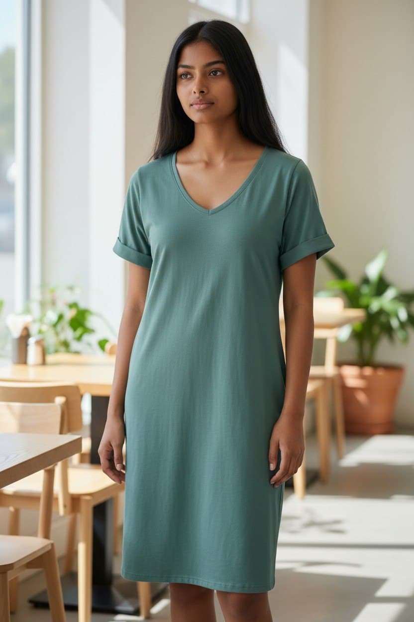 BTFBM Teal T-Shirt Dress - Thumbnail 12
