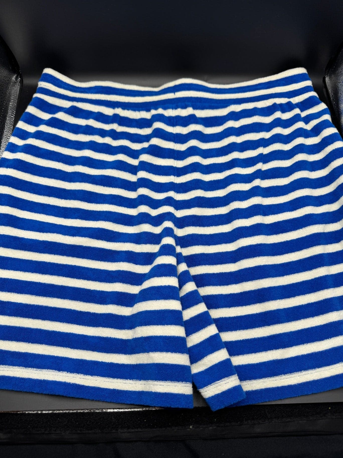 Talbots Blue Striped Terry Cloth Shorts - Thumbnail 8