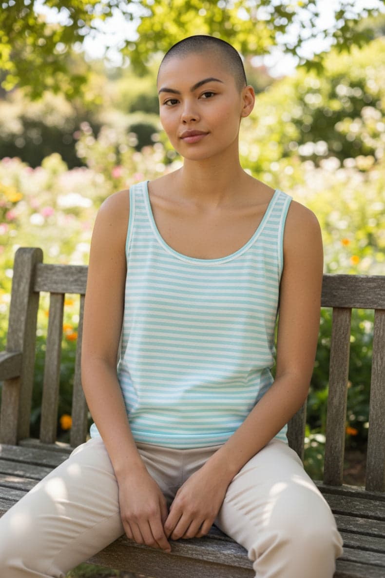 Talbot's Striped Scoop-Neck Tank - Thumbnail 6