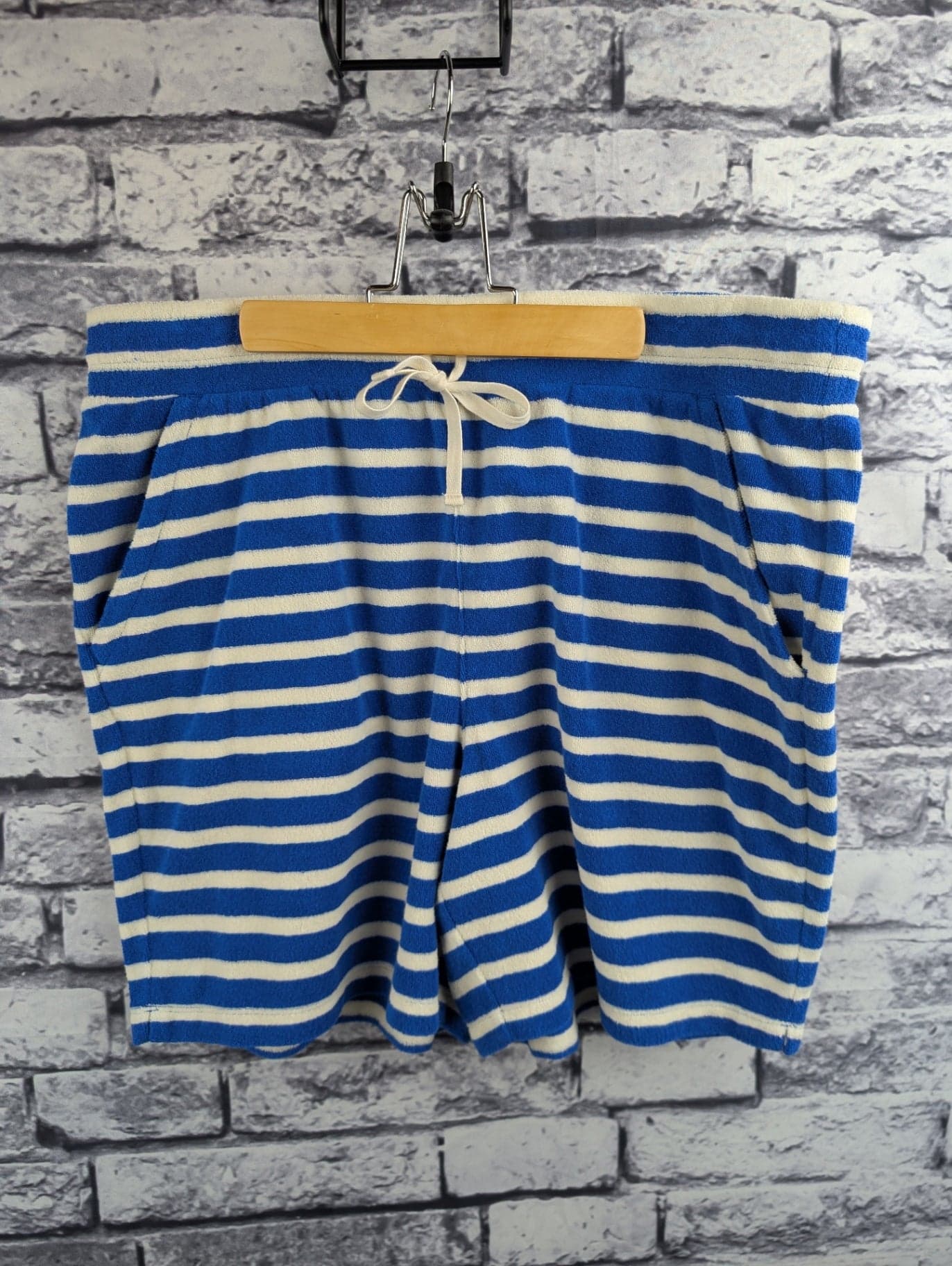 Talbots Blue Striped Terry Cloth Shorts - Image 1