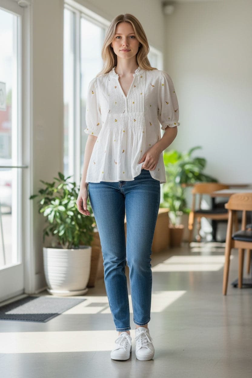 a.n.a. Floral Blouse - Thumbnail 8