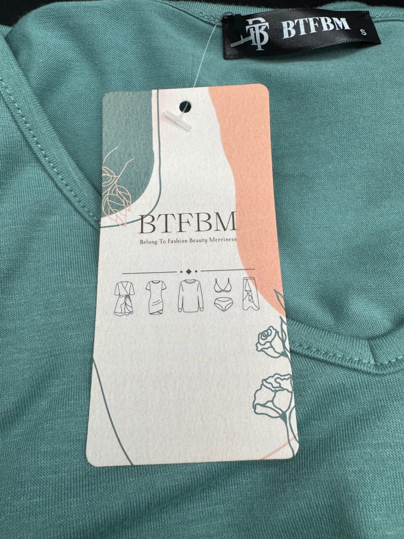BTFBM Teal T-Shirt Dress - Thumbnail 8