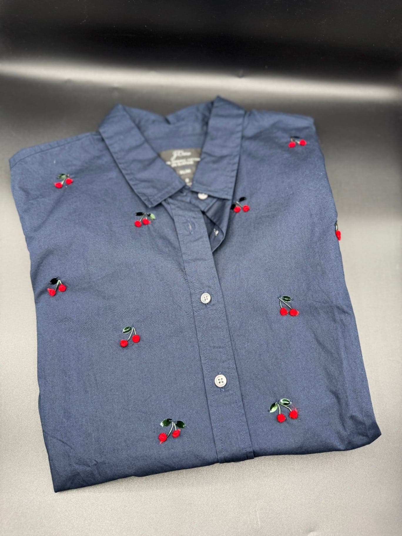 J. Crew Cherry Button Up Blouse - Thumbnail 4