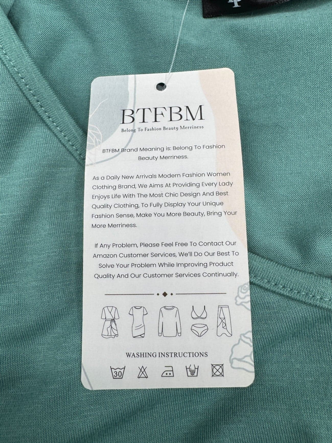 BTFBM Teal T-Shirt Dress - Thumbnail 9