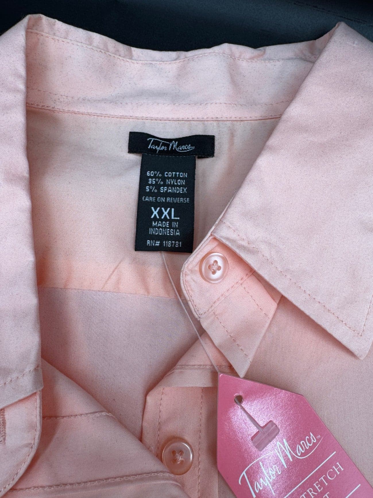 Taylor Marcs The Stretch Shirt, Peach - Thumbnail 6
